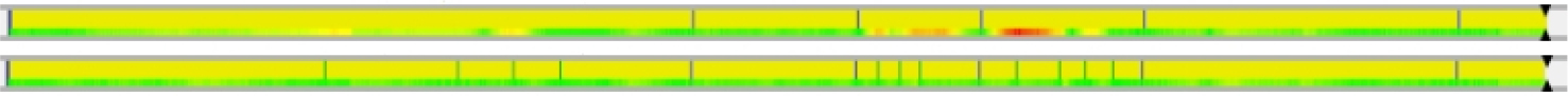 Interpolation support. The bottom timeline is the top timeline after conflict resolution by the user.