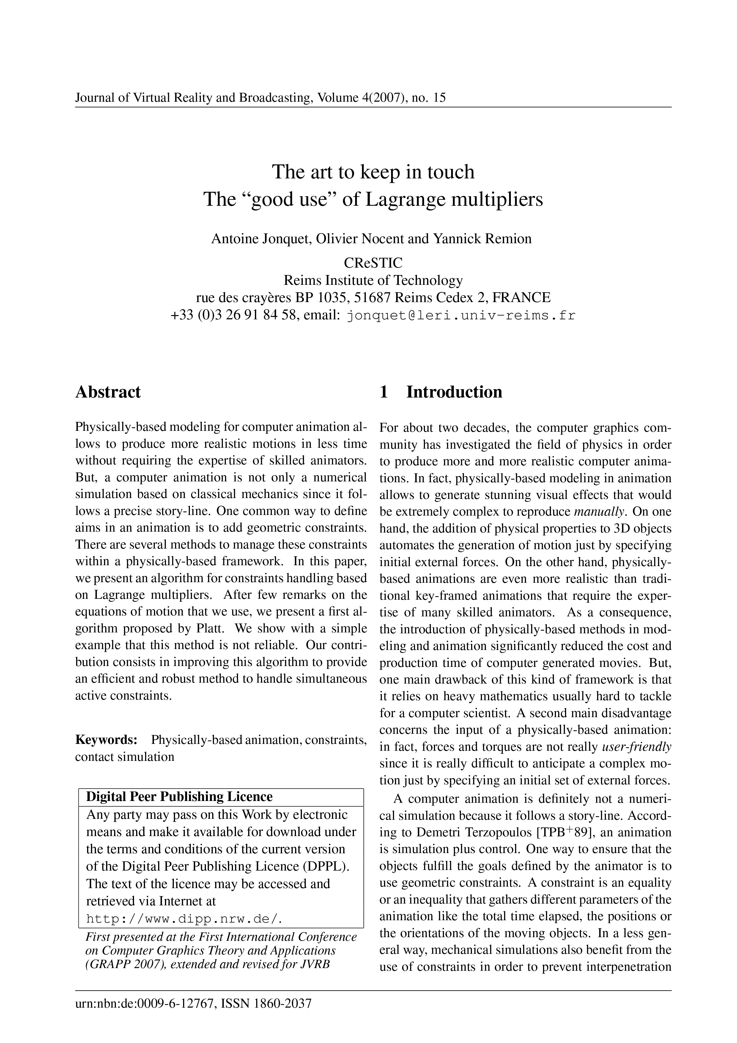 Cover page of article 4.2007.15